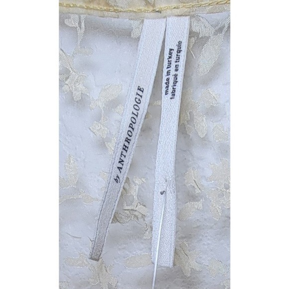 Anthropologie Sheer Short-Sleeve Organza Maxi Dress Yellow BNWT size Small Fairy - Picture 5 of 10